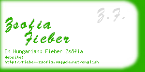 zsofia fieber business card
